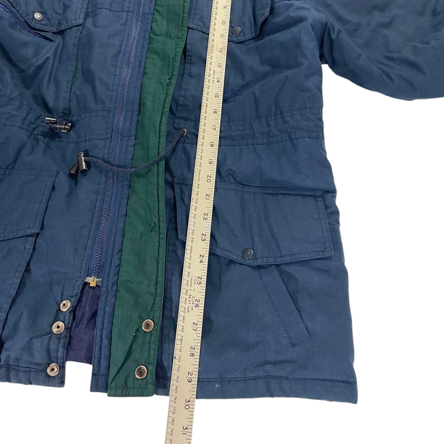 90S BAO DISHI NAVY BOMBER JACKET (M-L)