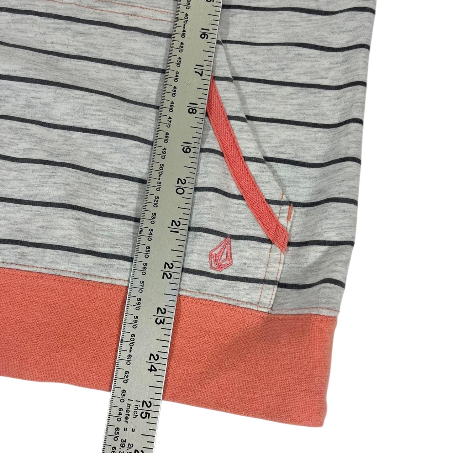 VOLCOM GREY STRIPED SWEATSHIRT (S)