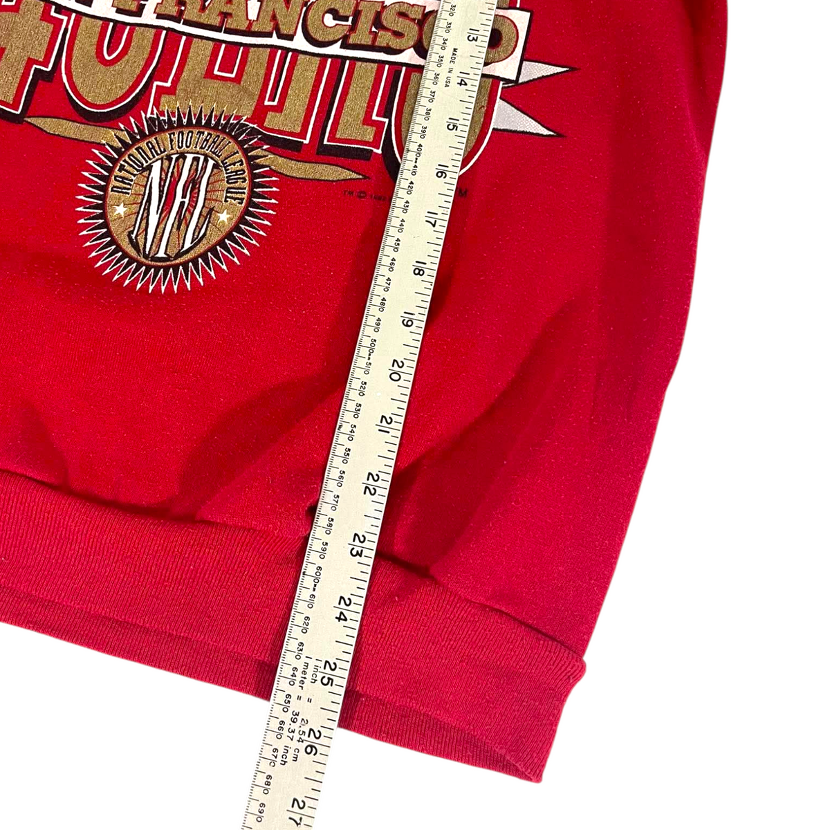 TULTEX SAN FRANCISCO 49ERS CREWNECK (BEST FIT S - M)