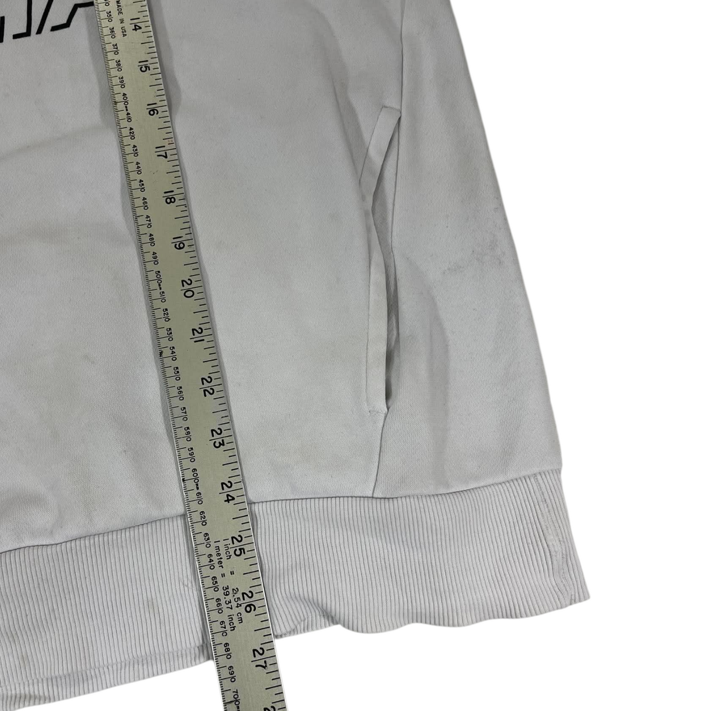 TRASHED PUMA GREY & BLACK HOODIE (L)
