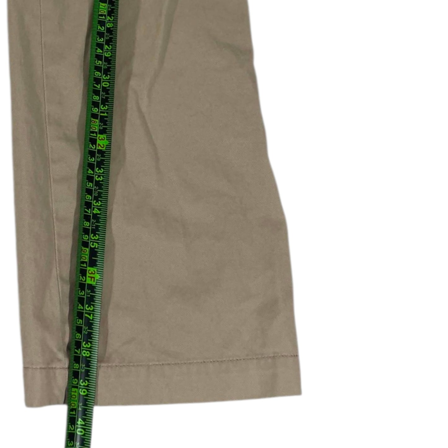 Y2K KHAKI BAGGY WIDE LEG PANTS (UK26)