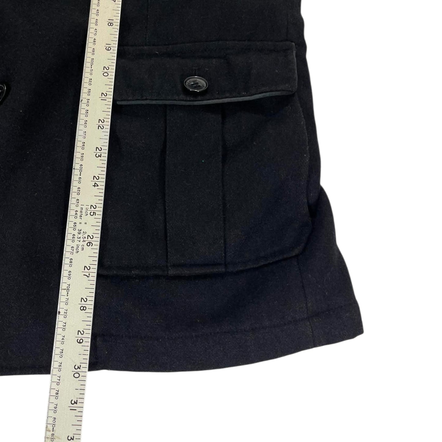 BLACK MILITARY STYLE COAT (XL)