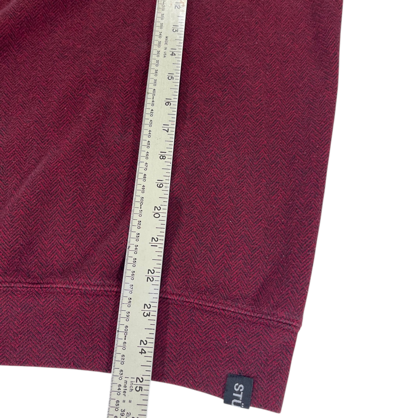 VINTAGE STÜSSY BURGUNDY CREWNECK SWEATER (M)