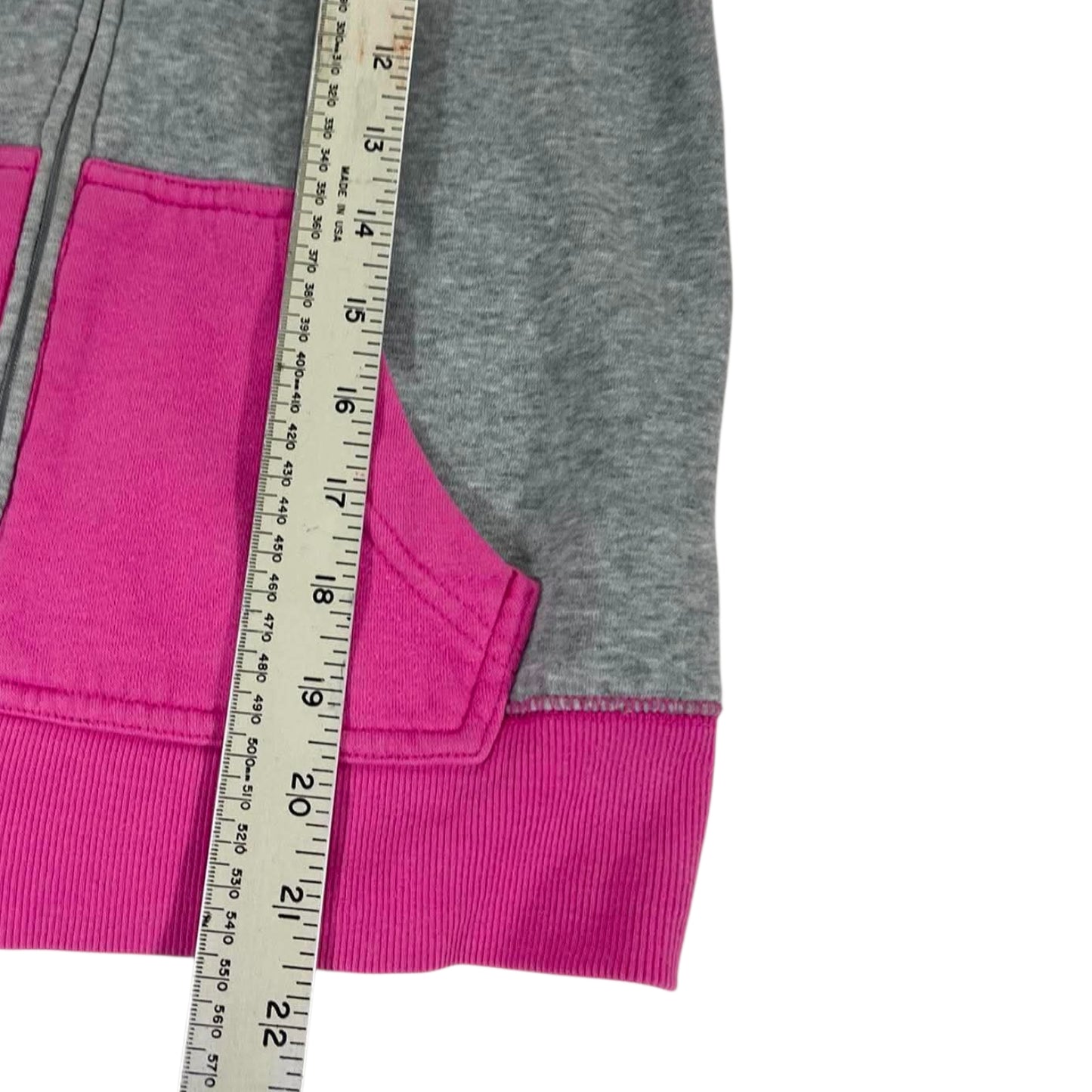 ROXY PINK & GREY ZIP UP HOODIE (S)