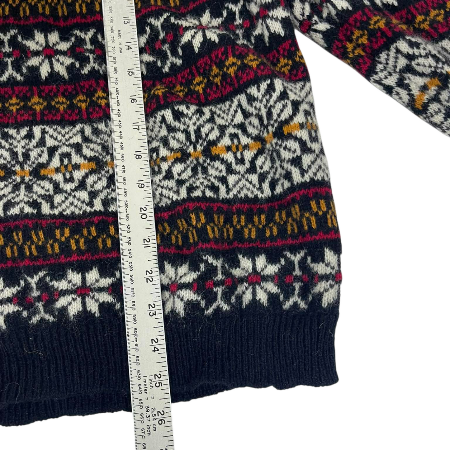 VINTAGE 90S PURE WOOL KNIT SWEATER (M)