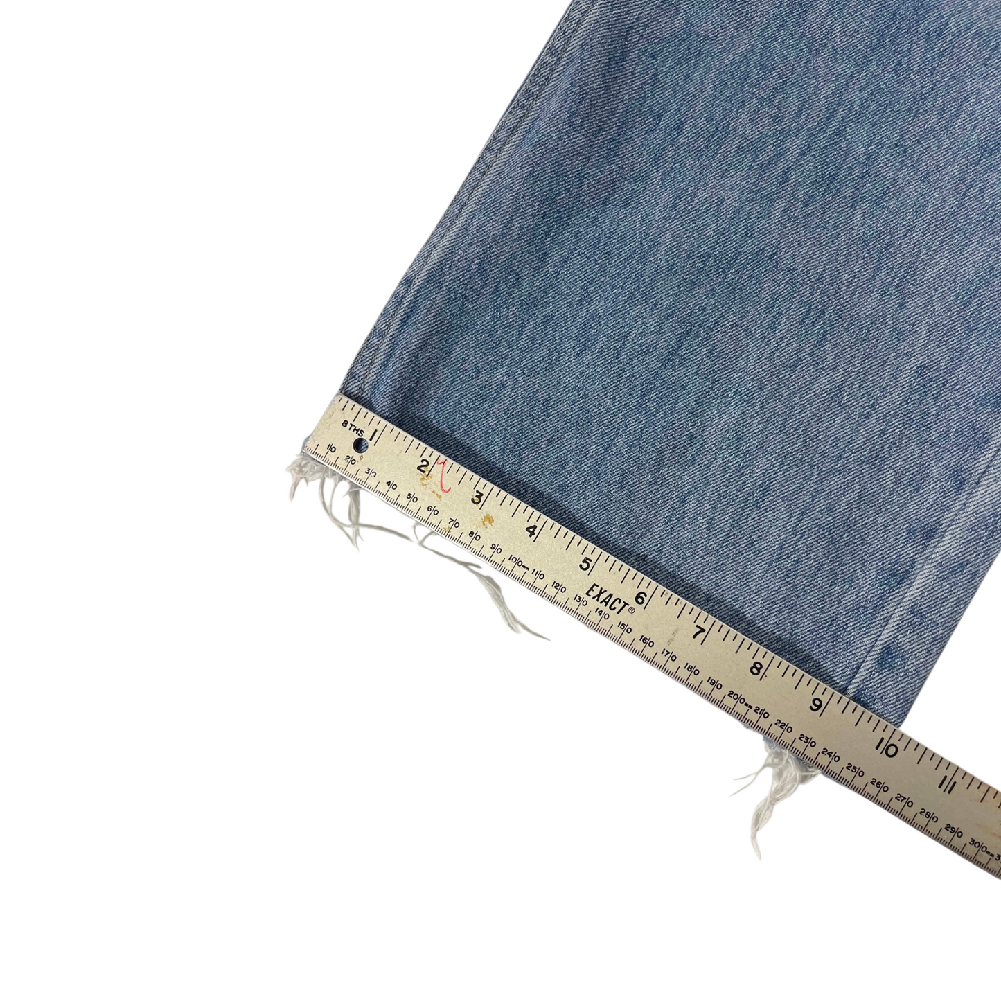 90S BAGGY WIDE LEG BLUE DENIM JEANS (28)