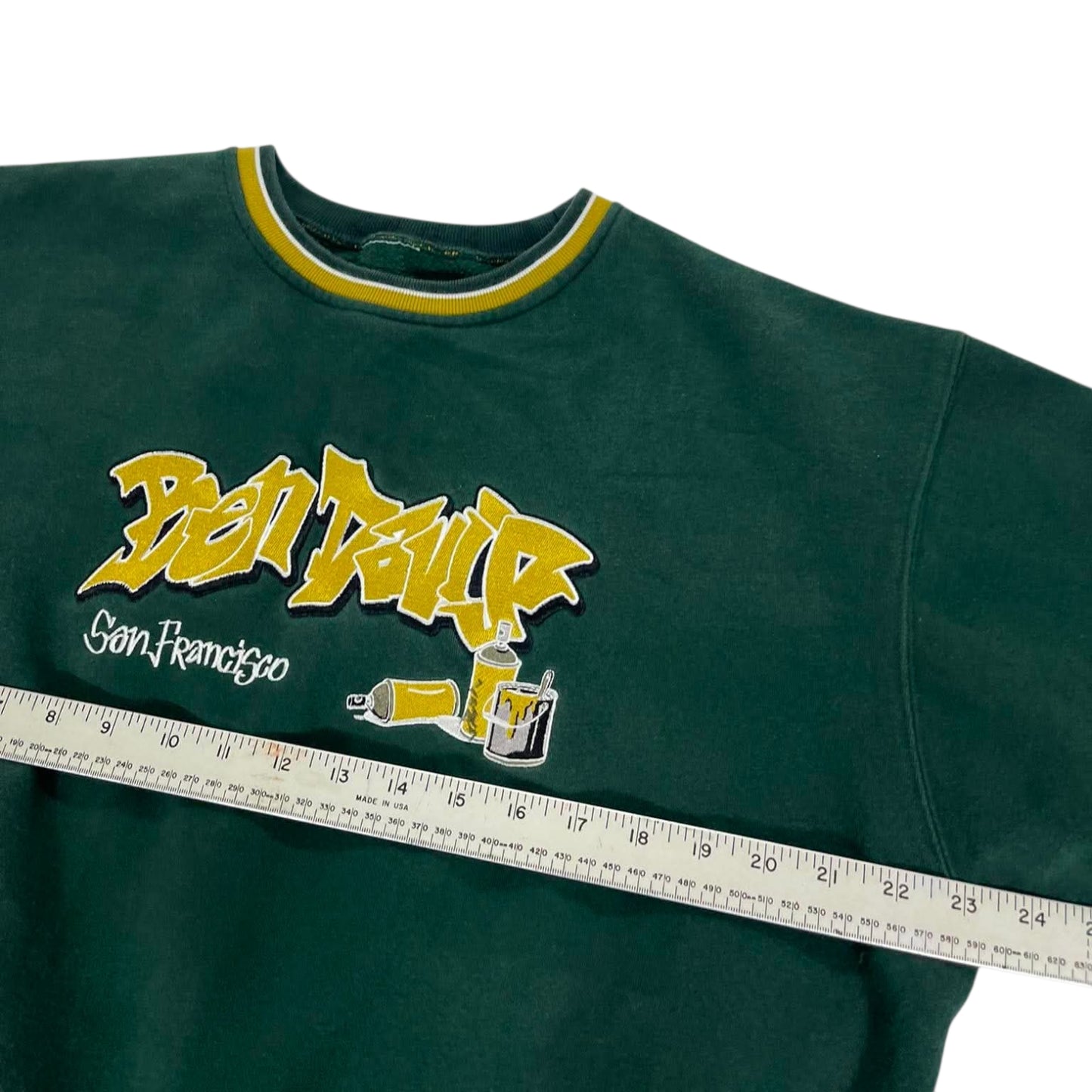 90S BEN DAVIS SAN FRANCISCO GREEN CREWNECK (M-L)
