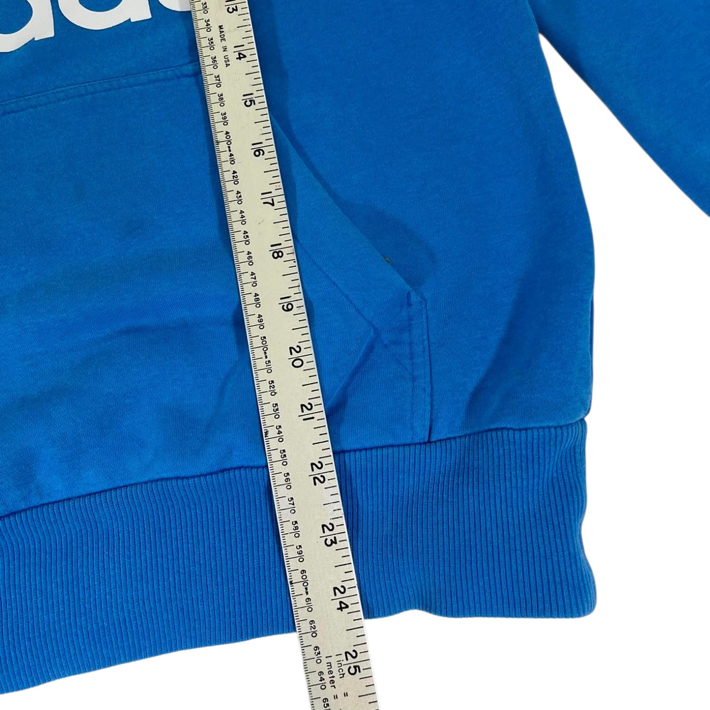 CLASSIC BIG LOGO ADIDAS BLUE HOODIE (M)