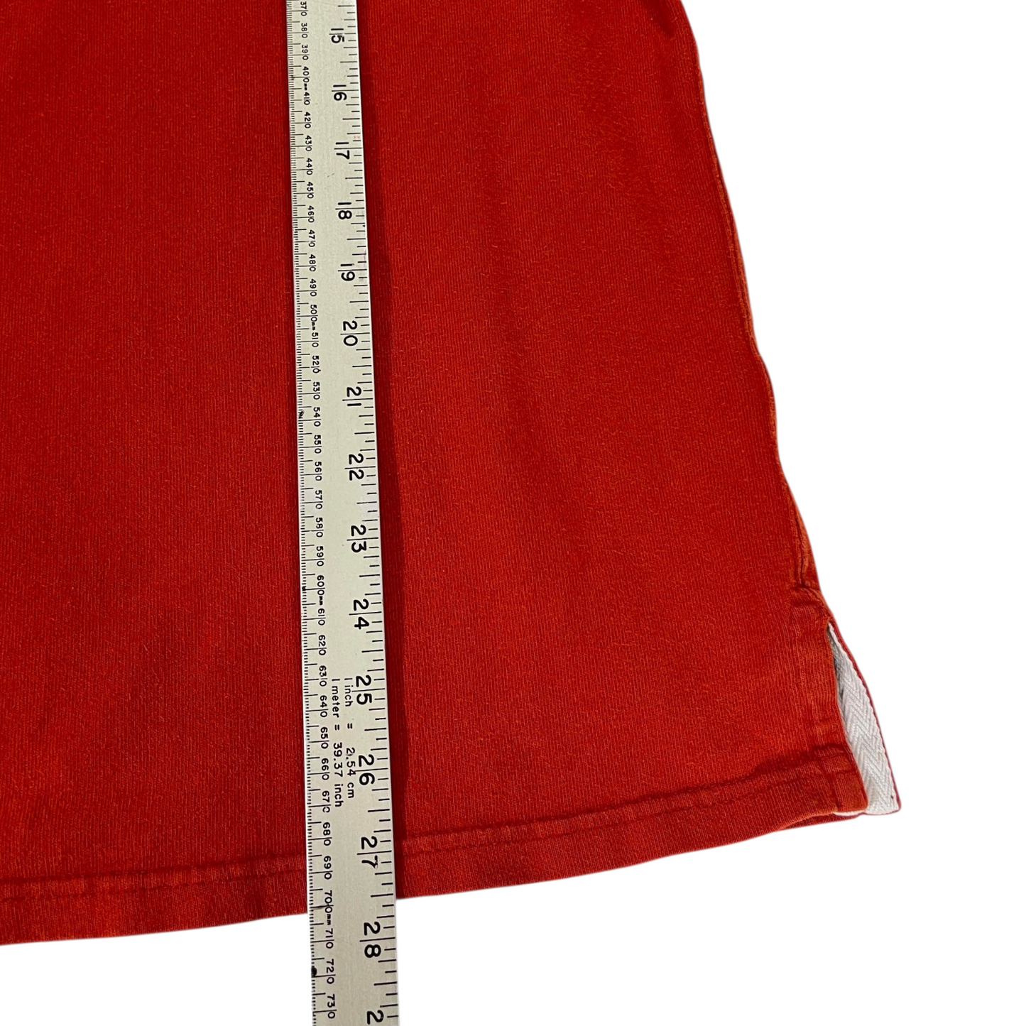 POLO RALPH LAUREN ORANGE RUGBY LONG SLEEVE POLO (L)
