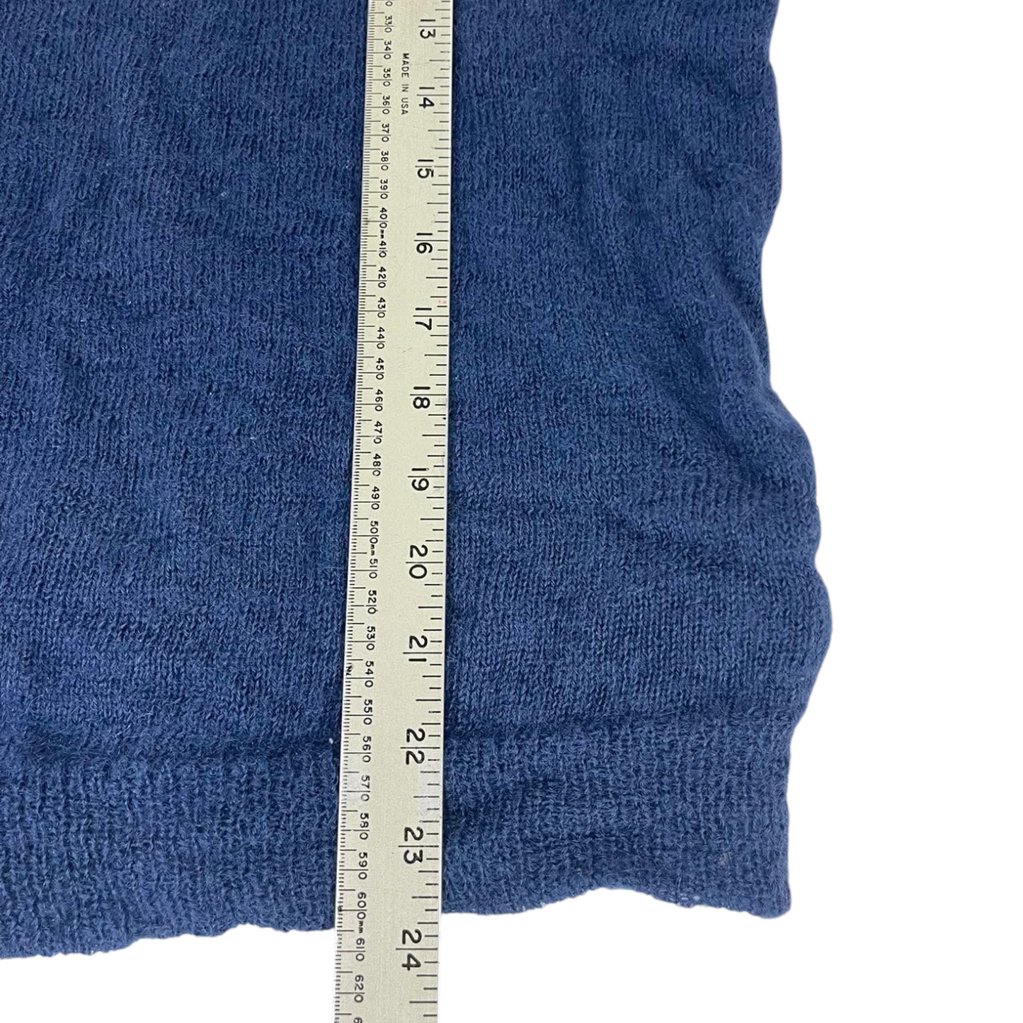 WEST COAST NAVY BLUE 100% WOOL SWEATER (M)