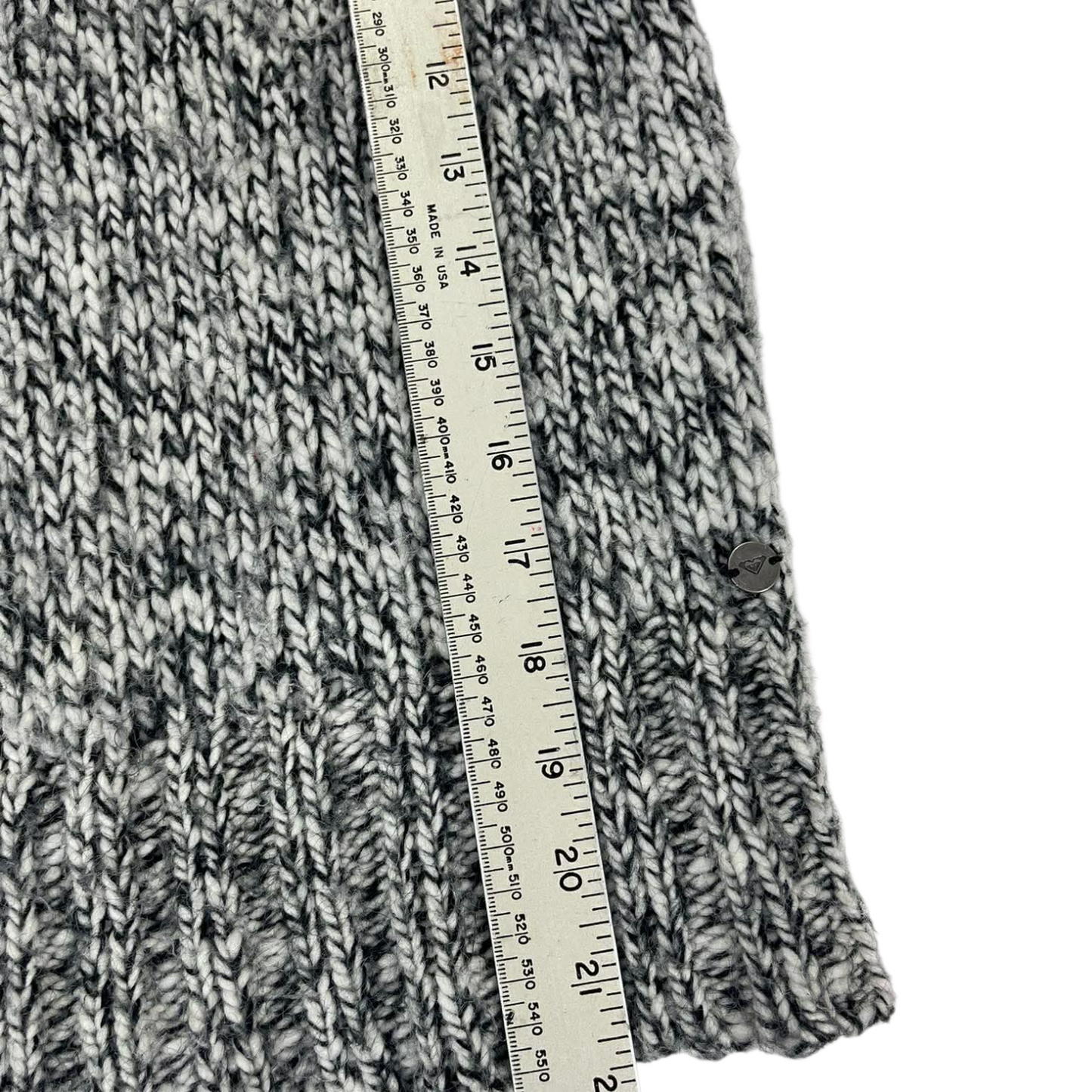 VINTAGE ROXY GREY MARLED KNIT SWEATER (M)