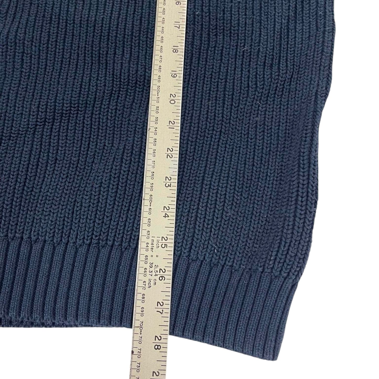 VINTAGE RODD & GUNN NAVY BLUE KNIT JUMPER (L)