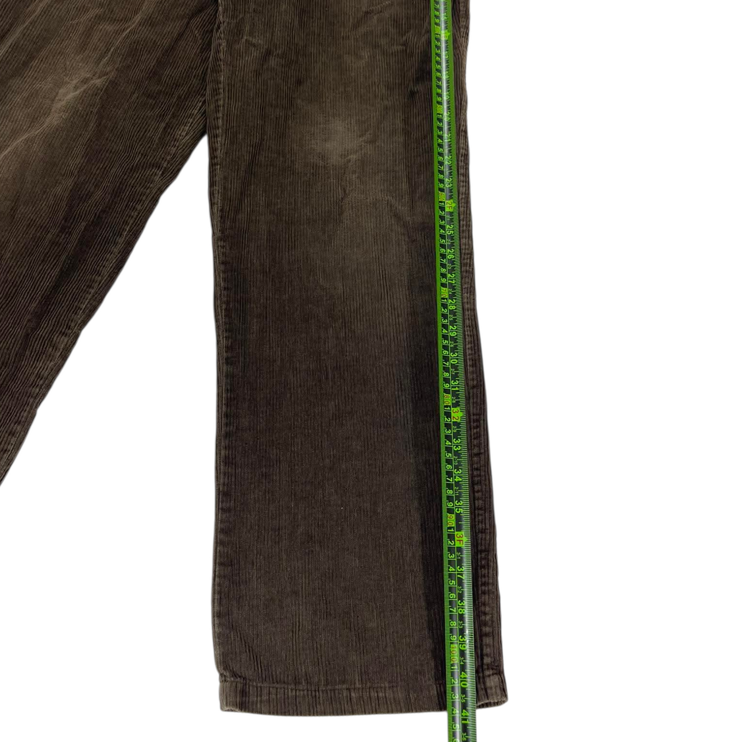 VINTAGE CHISEL BROWN CORDUROY TROUSERS WITH A RELAXED FIT (34)