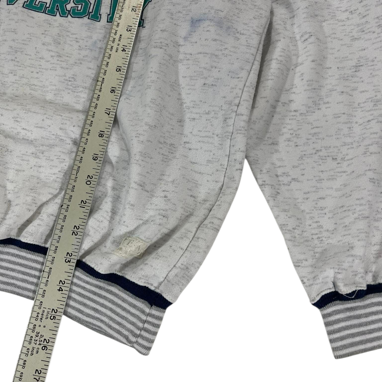 VINTAGE 90S BALL STATE UNIVERSITY GREY CREWNECK SWEATSHIRT (M)