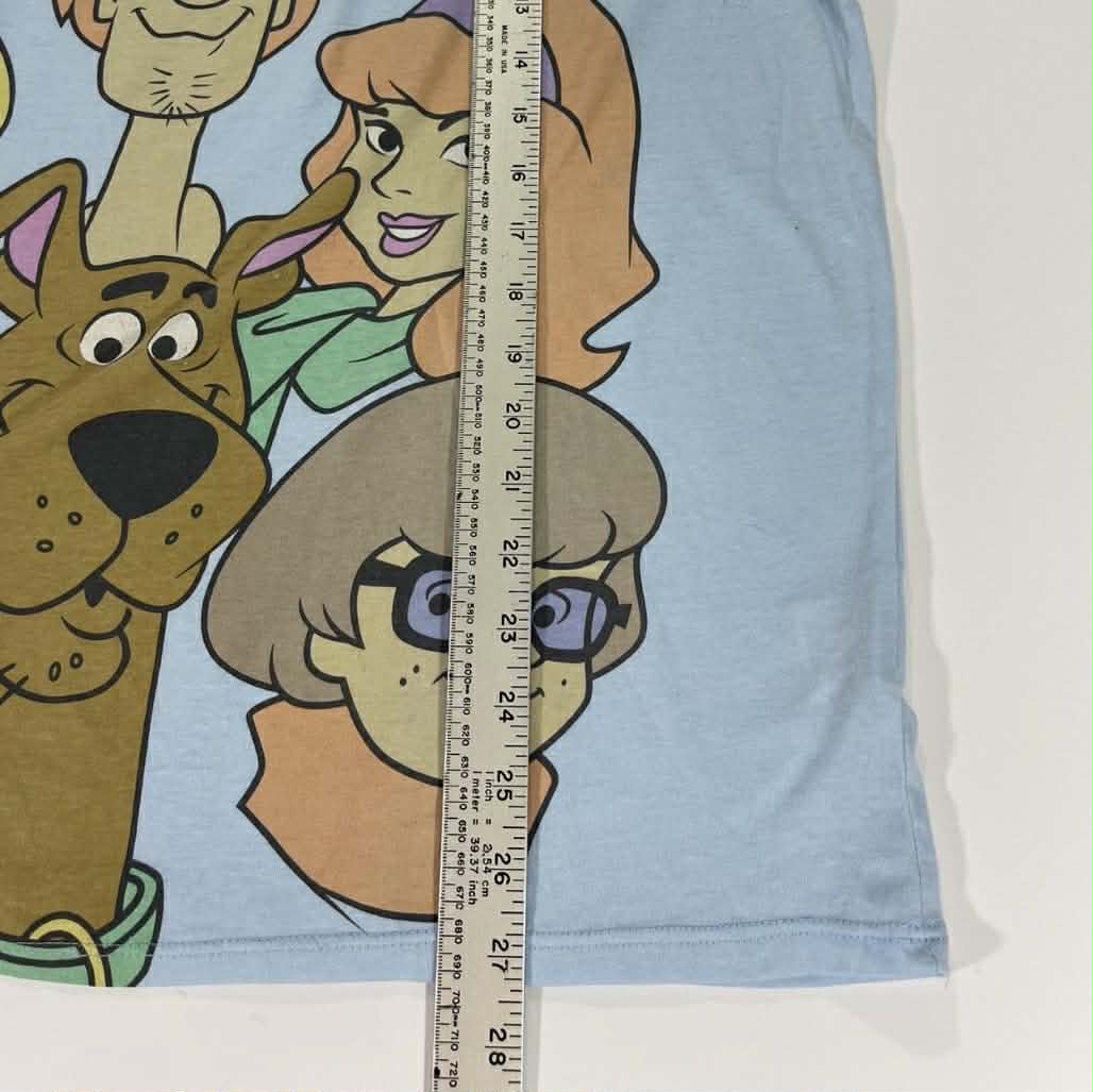 VINTAGE SCOOBY DOO BLUE COTTON T-SHIRT (L-XL)