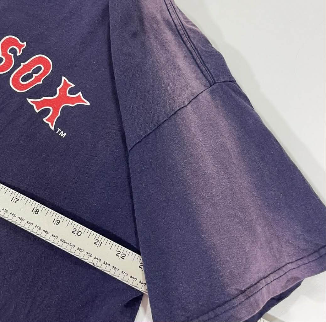VINTAGE FADED BOSTON RED SOX NAVY BLUE COTTON T-SHIRT (XL)