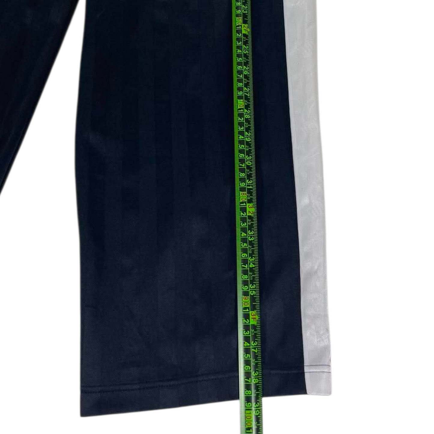 VINTAGE BAGGY PUMA BLACK TRACK PANTS WITH WHITE STRIPES (L-XL)