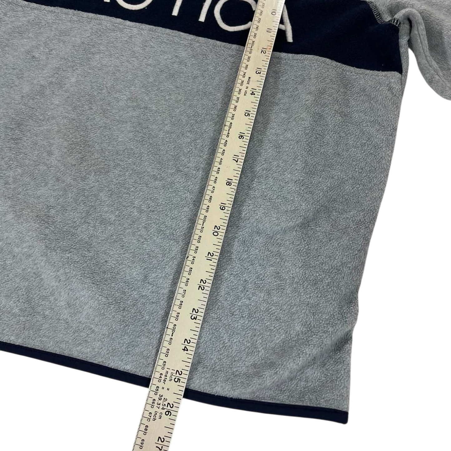 VINTAGE NAUTICA GREY QUARTER ZIP (M-L)