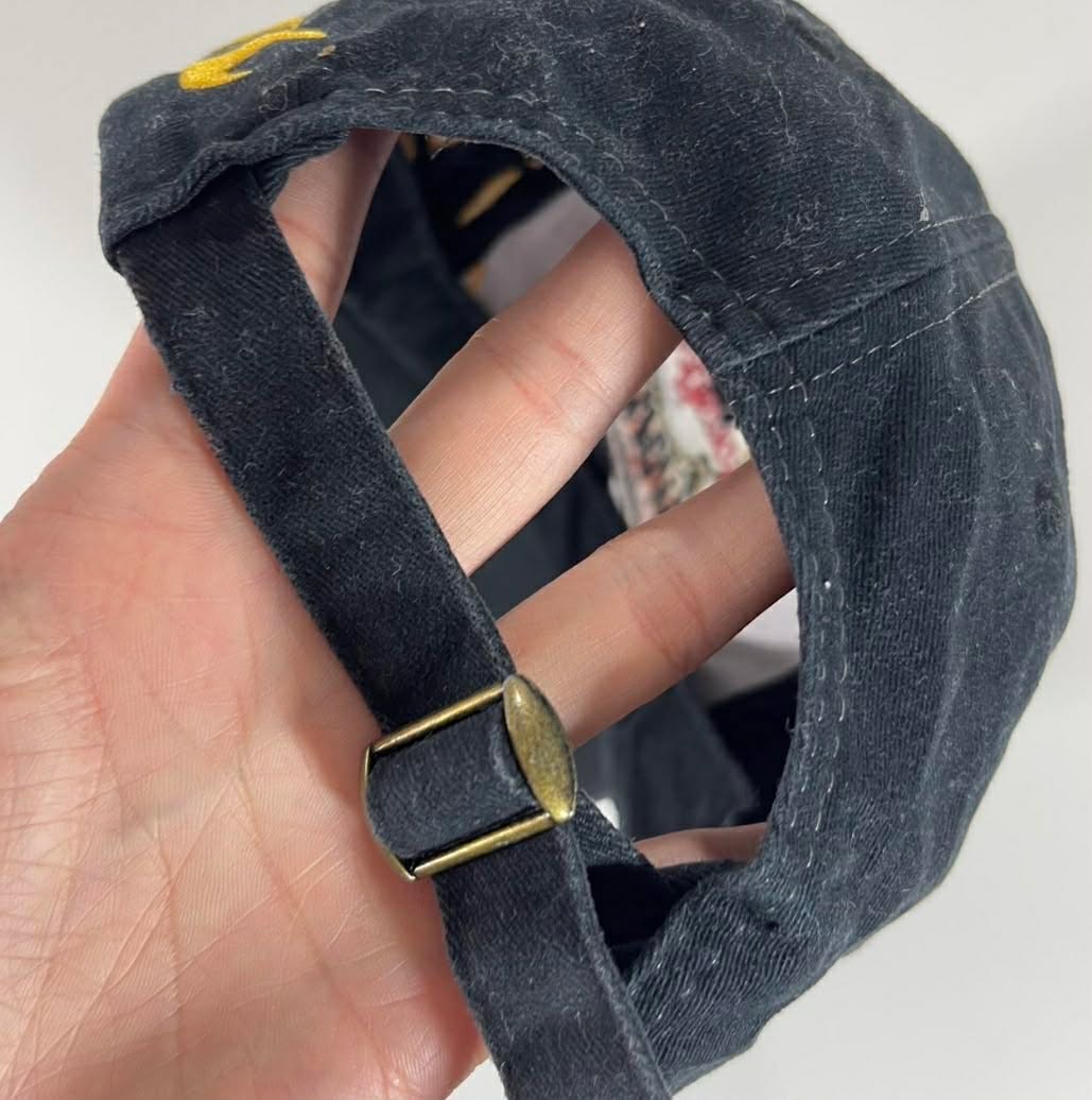 VINTAGE SCHAEFFER ADVANTAGE BLACK FLAME EMBROIDERED BASEBALL CAP