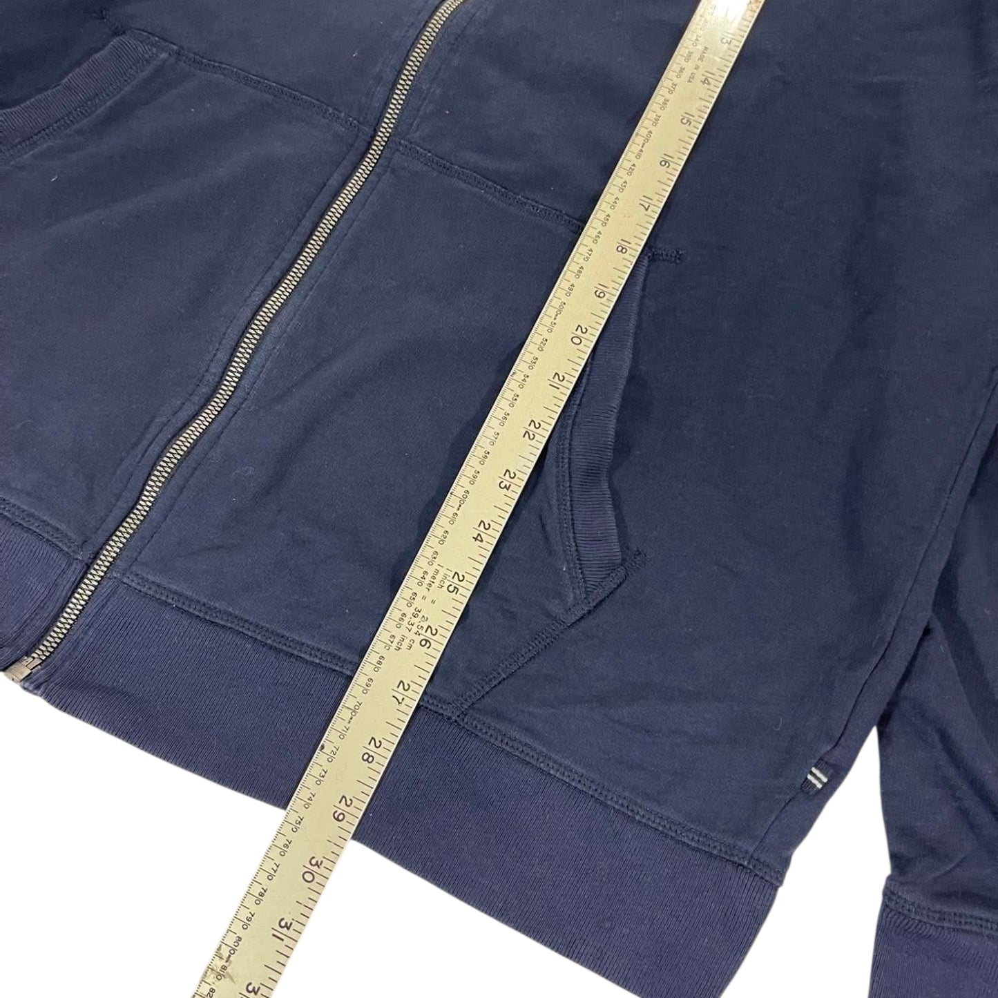 VINTAGE NAUTICA NAVY BLUE ZIP UP HOODIE (XXL)