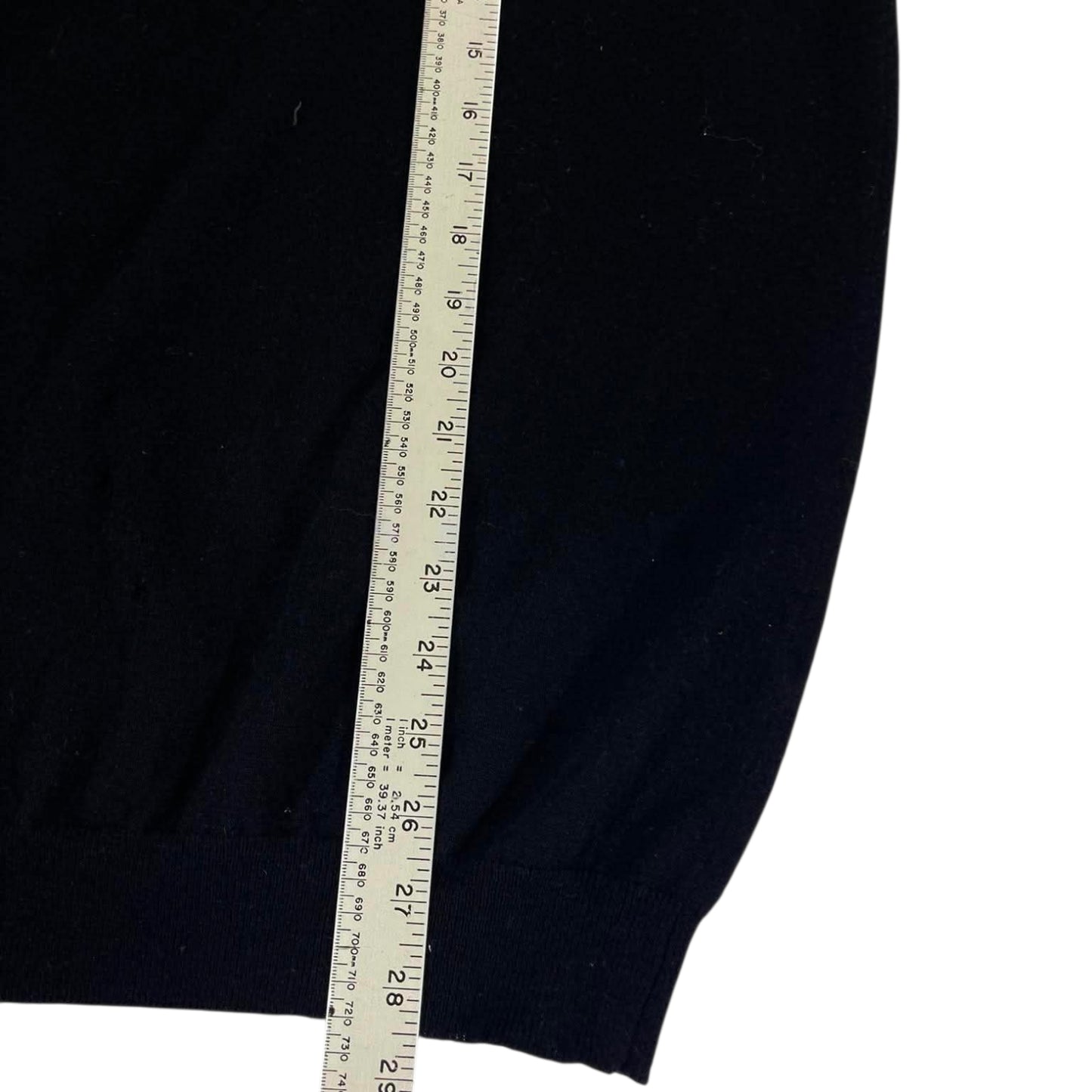 NORTH SOUTH 100% BLACK MERINO WOOL SWEATER (L)
