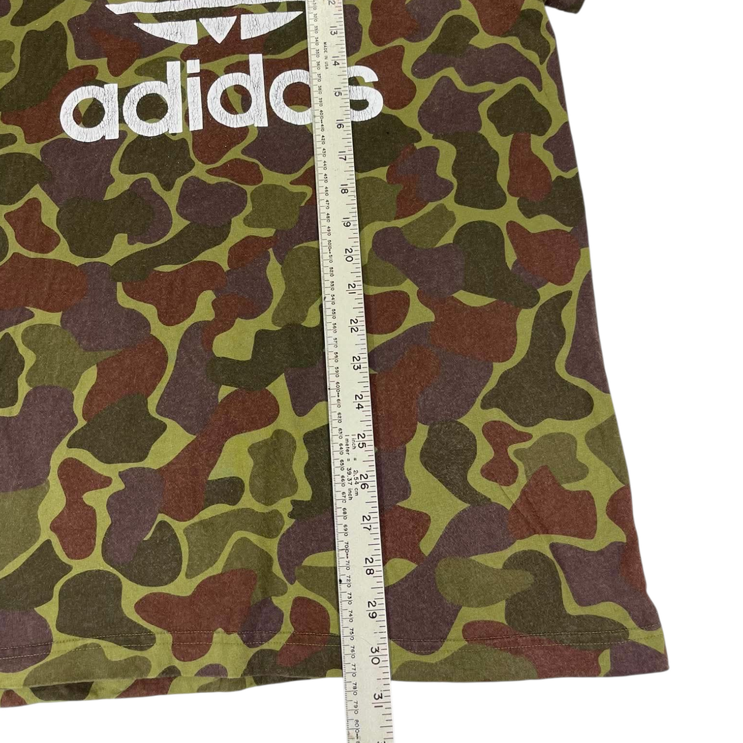 ADIDAS ORIGINALS GREEN CAMO TEE (L)