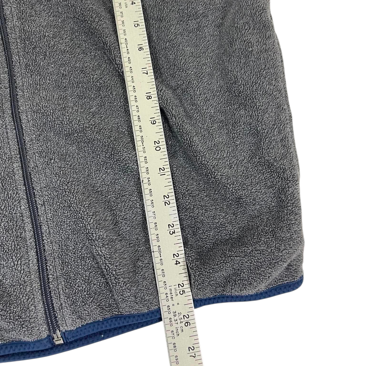 VINTAGE NAUTICA NAVY BLUE FLEECE JACKET (S-M)