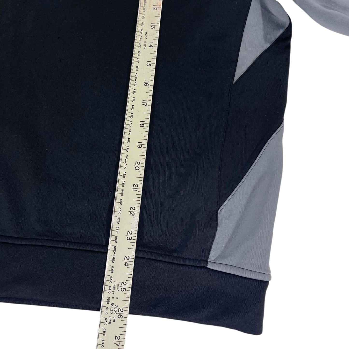ADIDAS BLACK & GRAY POLYESTER SWEATSHIRT (L)