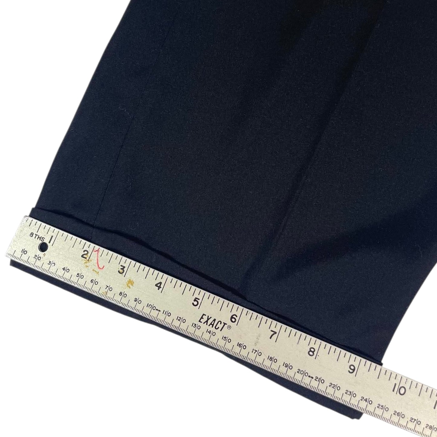 CHISEL BLACK WIDE LEG TROUSERS (34)