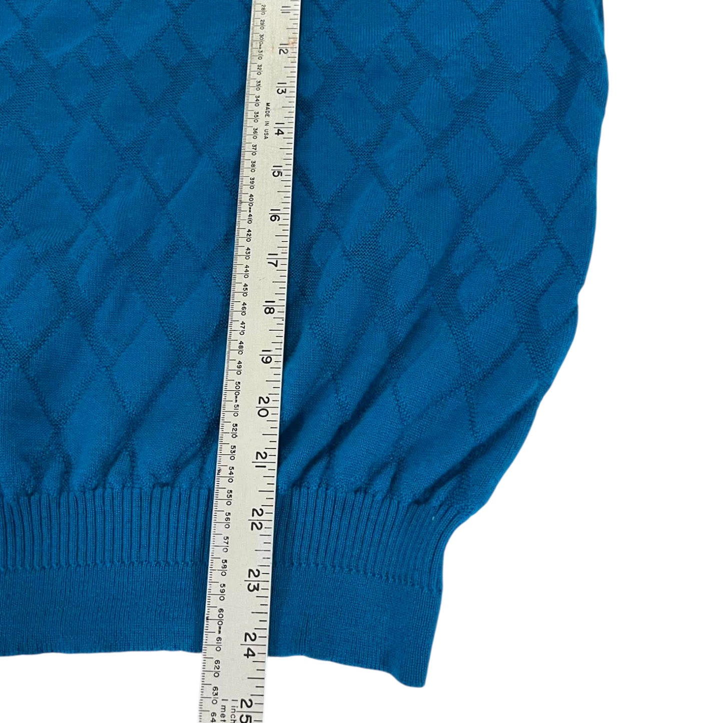 MONTE PURE WOOL CARLO BLUE SWEATER (M)