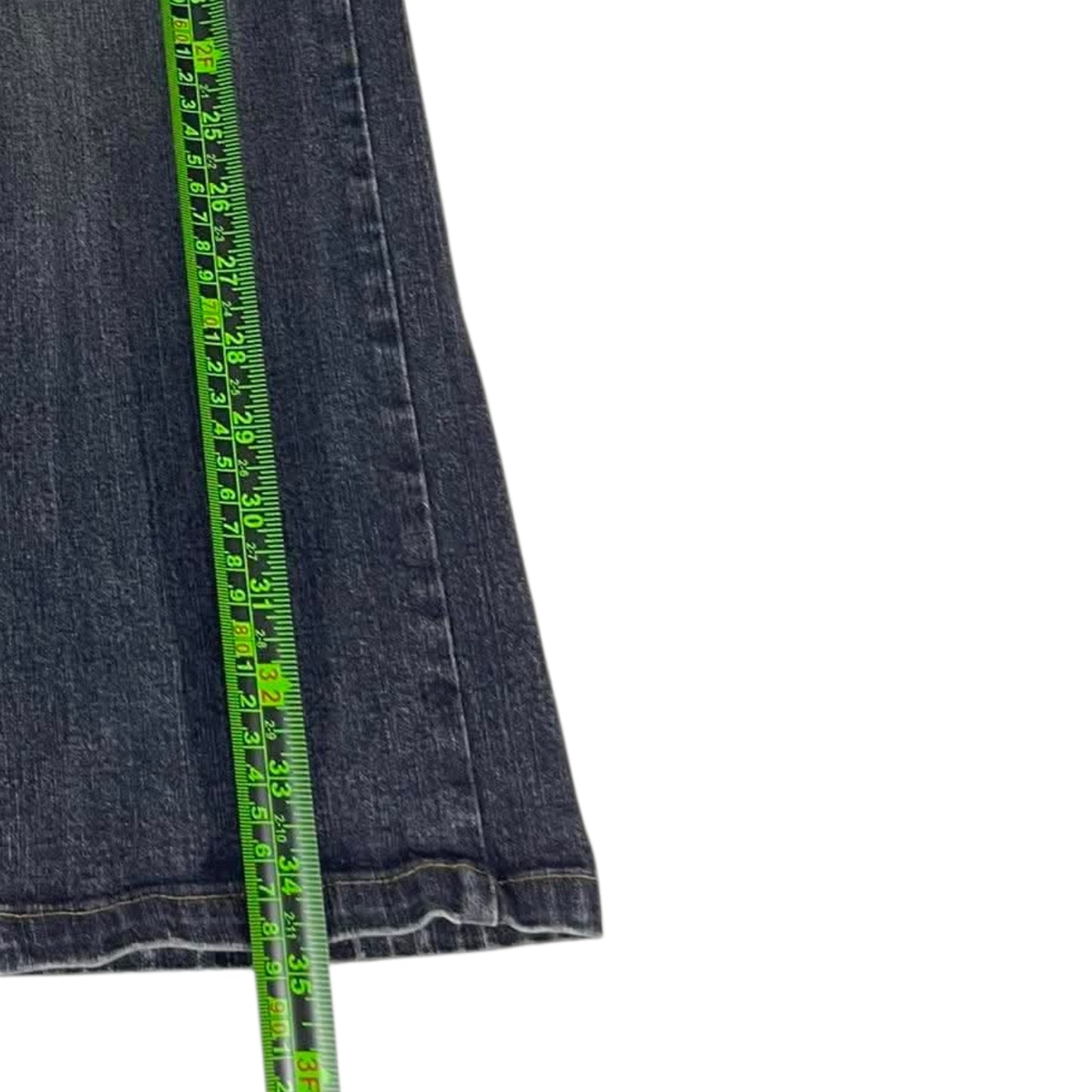 VINTAGE DARK WASH WIDE LEG JEANS (34)