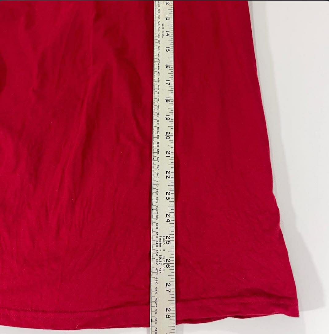 Y2K OBEY RED T-SHIRT WITH WHITE LOGO (M)