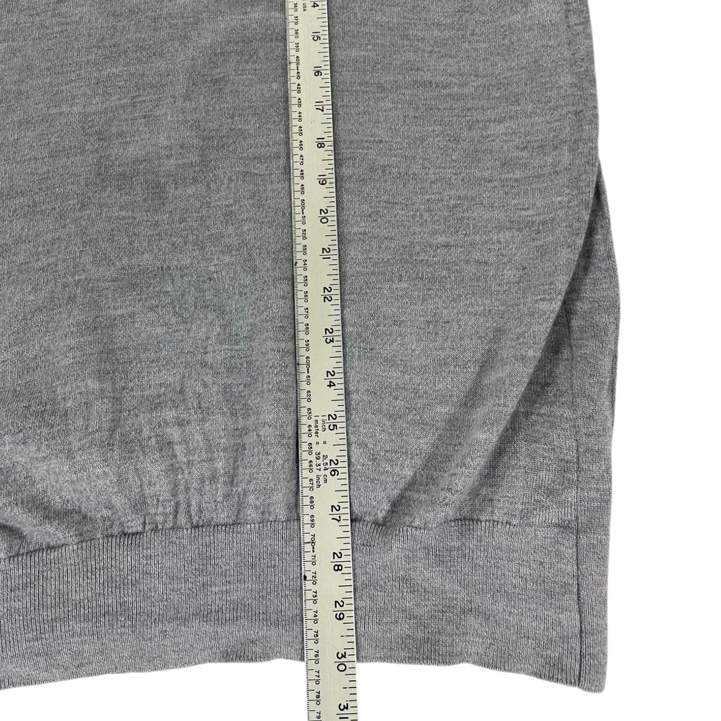 PURE MWRINO WOOL SOUTH CAPE GREY LONG SLEEVE SHIRT (XL)