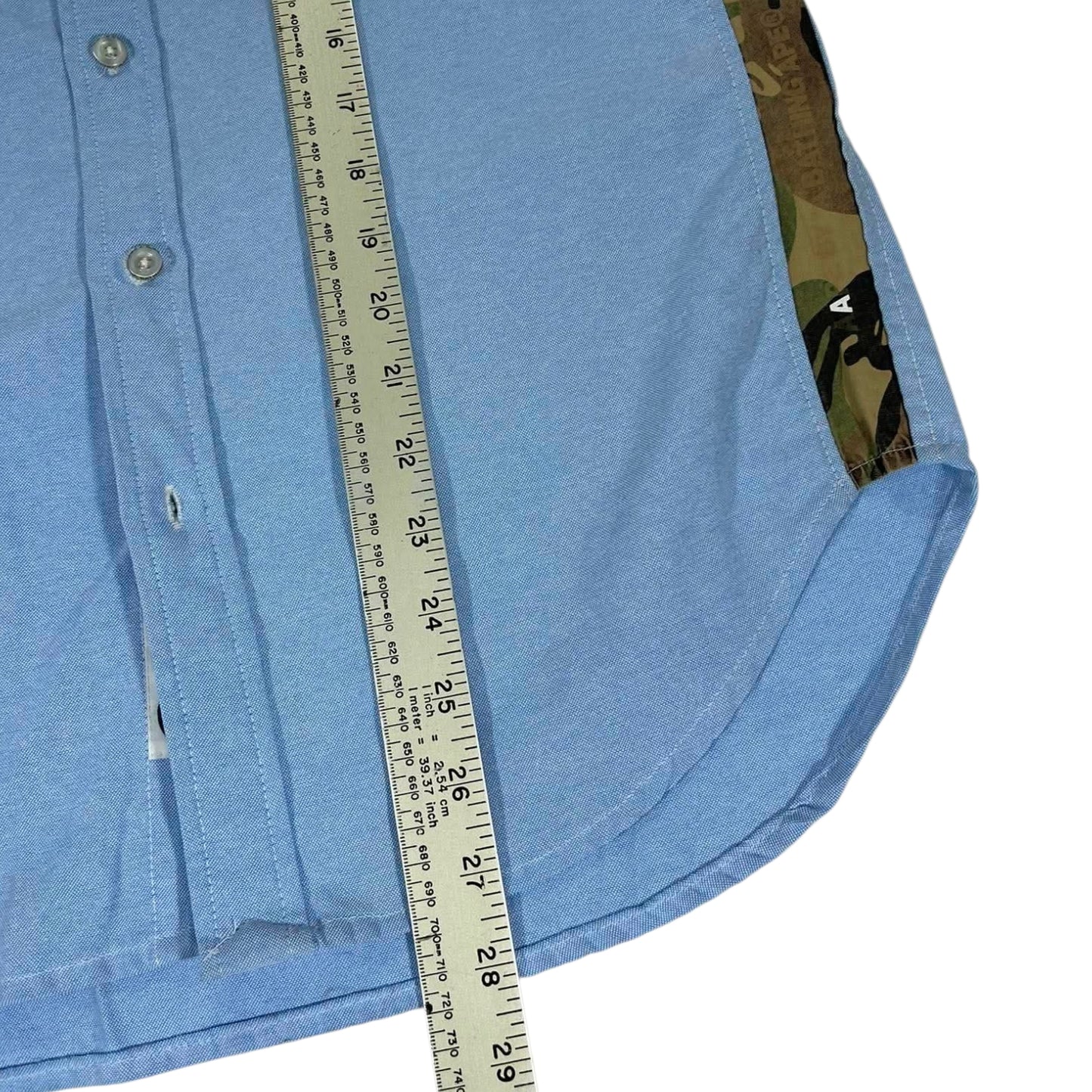 AAPE A BATHING APE BLUE BUTTON UP (M)