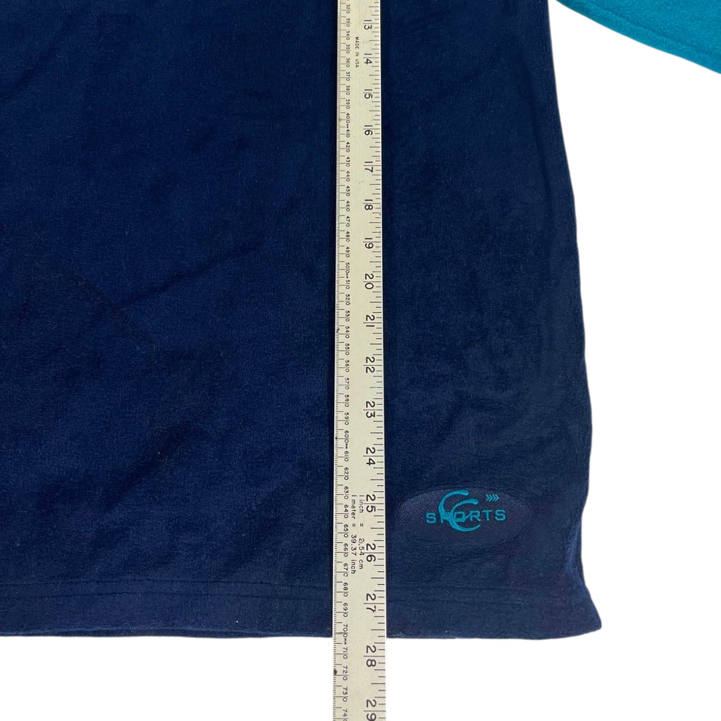 90S SOORTS BLUE QUARTER ZIP FLEECE (M)