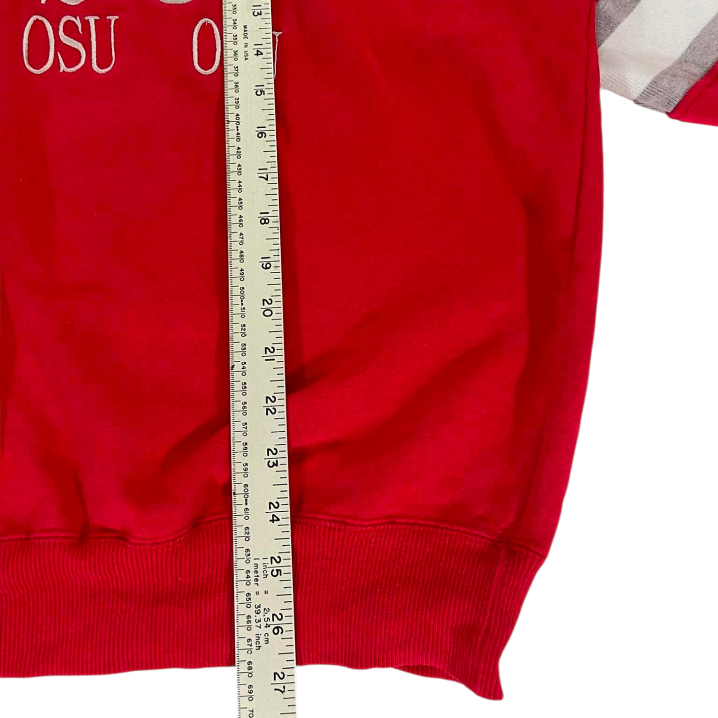 VINTAGE OHIO STATE BUCKEYES RED CREWNECK SWEATSHIRT (L)