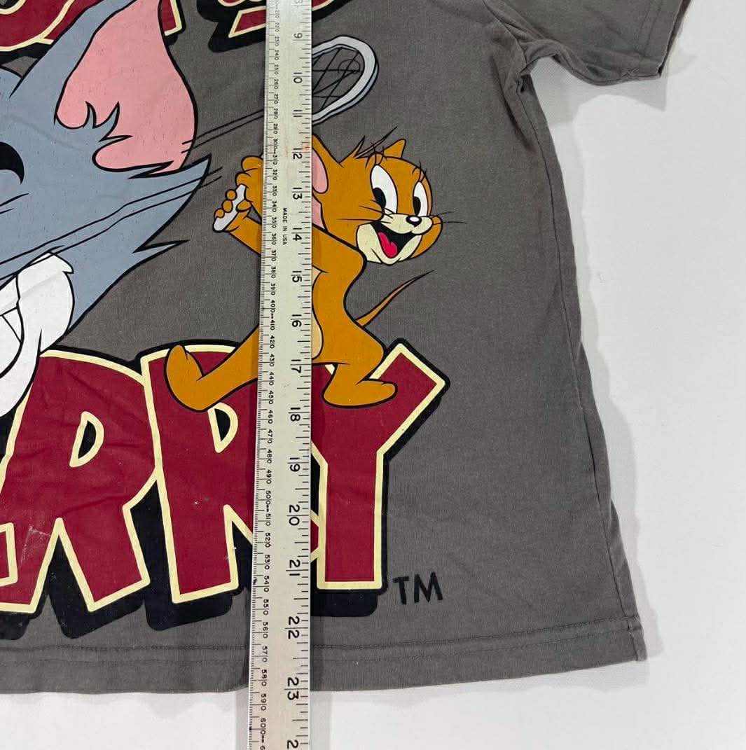 VINTAGE TOM AND JERRY GREY COTTON T-SHIRT (M)