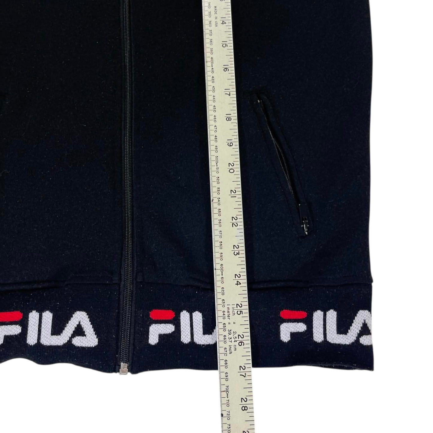 FILA BLACK ZIP UP JACKET (M)
