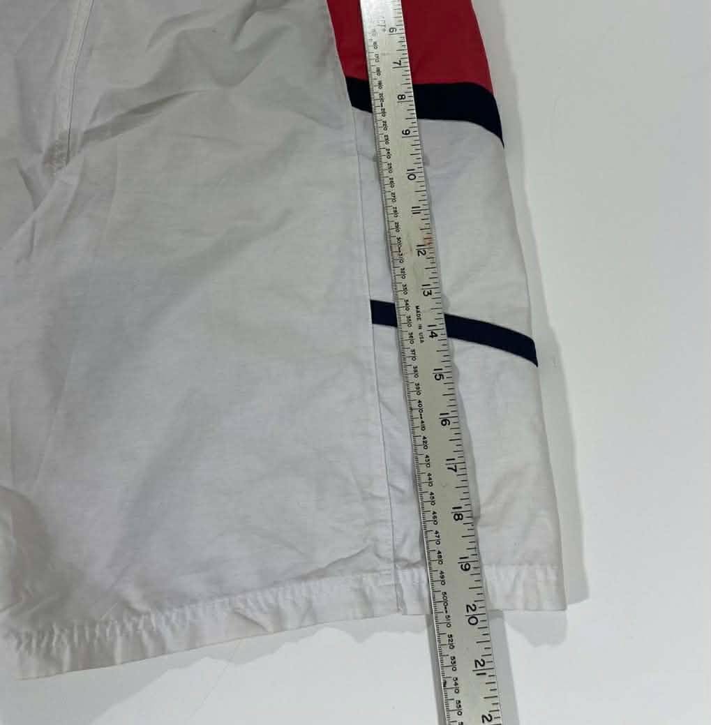 VINTAGE NAUTICA COMPETITION WHITE & RED SWIM TRUNKS (M)