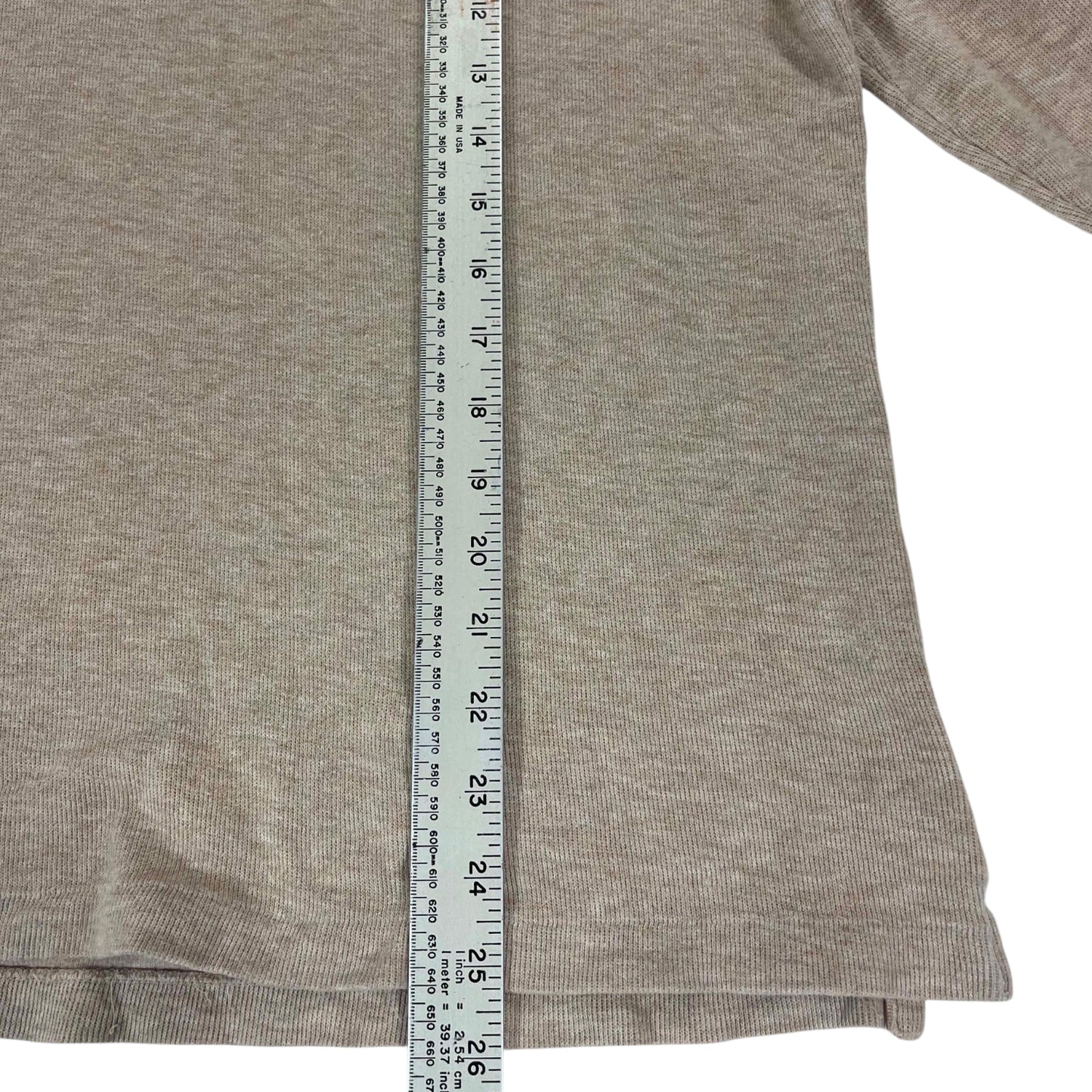 POLO RALPH LAUREN LIGHT BROWN QUARTER ZIP (S)