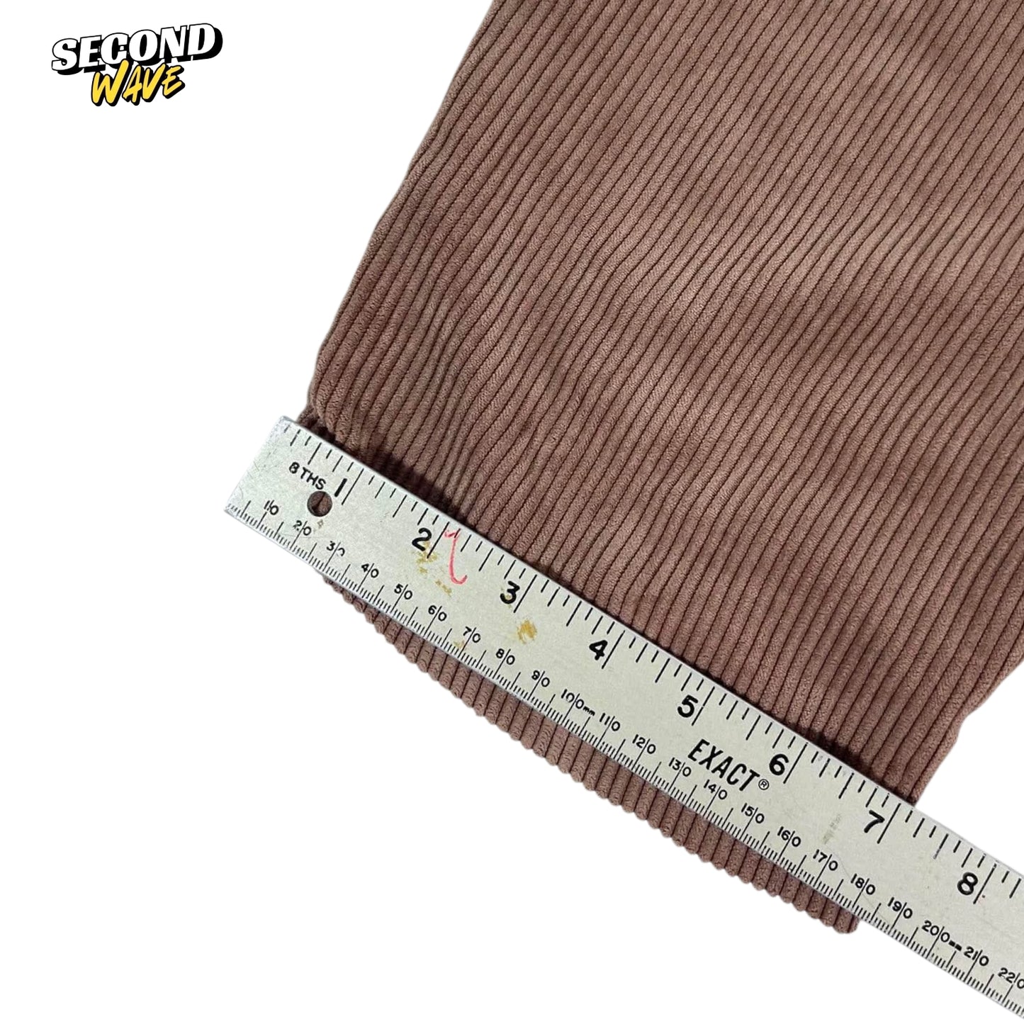 WOMENS COTTON ON BROWN CORDUROY WIDE LEG TROUSERS (28)