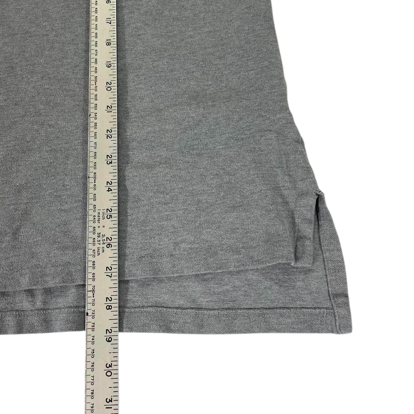 POLO RALPH LAUREN GRAY POLO LONG SLEEVE (XL)