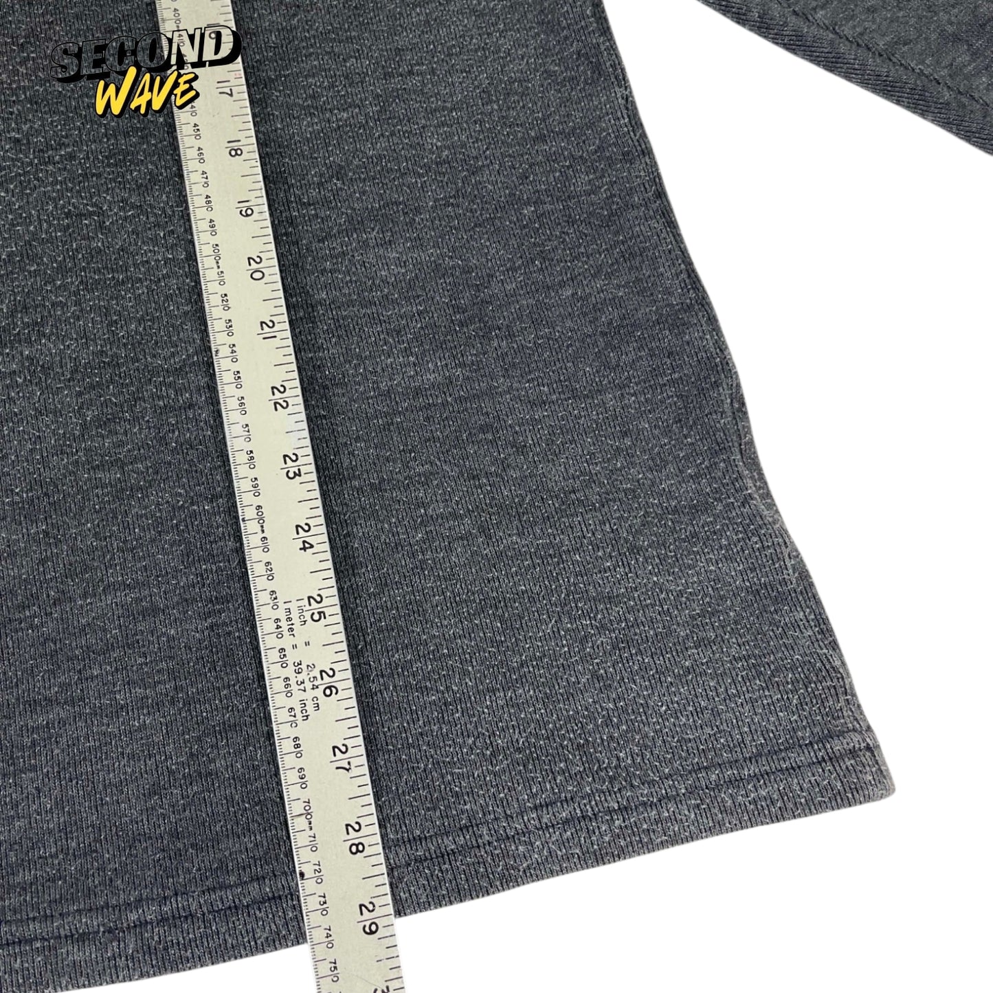 METRO GREY LONG SLEEVE QUARTERZIP POLO (XL)