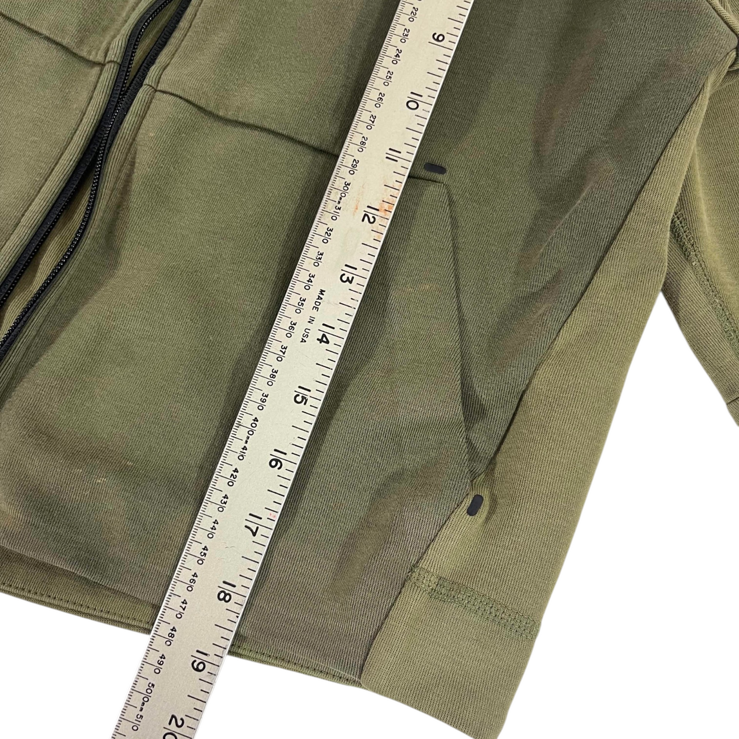 NIKE OLIVE TECH FLEECE HOODIE (XS)