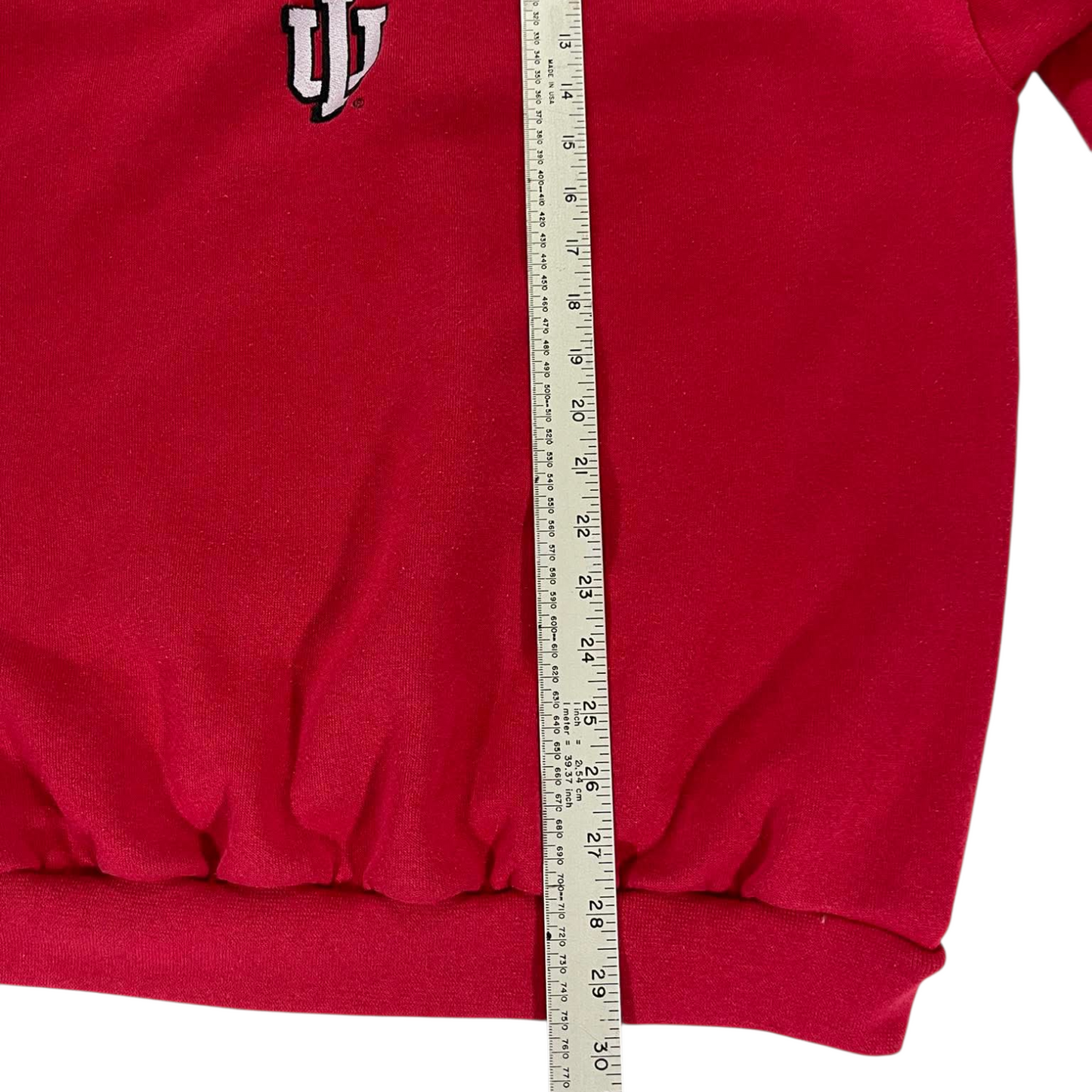 VINTAGE INDIANA HOOSIERS RED CREWNECK SWEATSHIRT (L-XL)