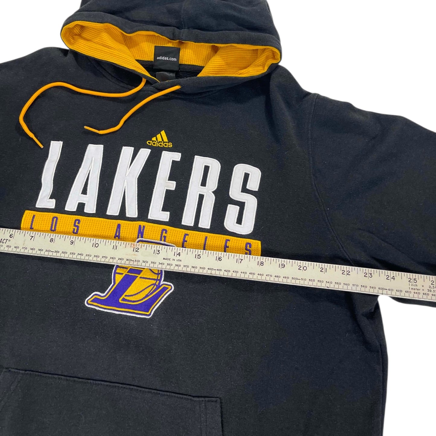 VINTAGE EMBROIDERED ADIDAS LOS ANGELES LAKERS HOODIE (L)
