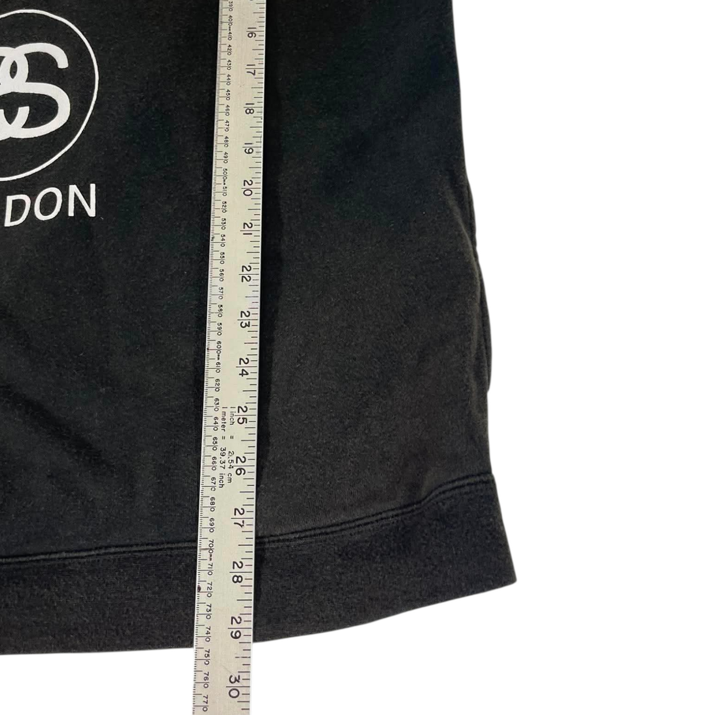 STÜSSY BLACK TANK TOP HOODIE (L)