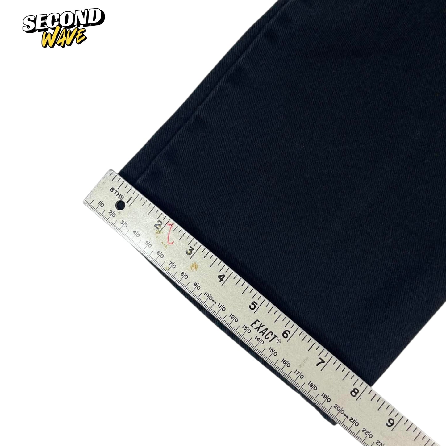 VINTAGE TUCK BLACK JEANS (32)