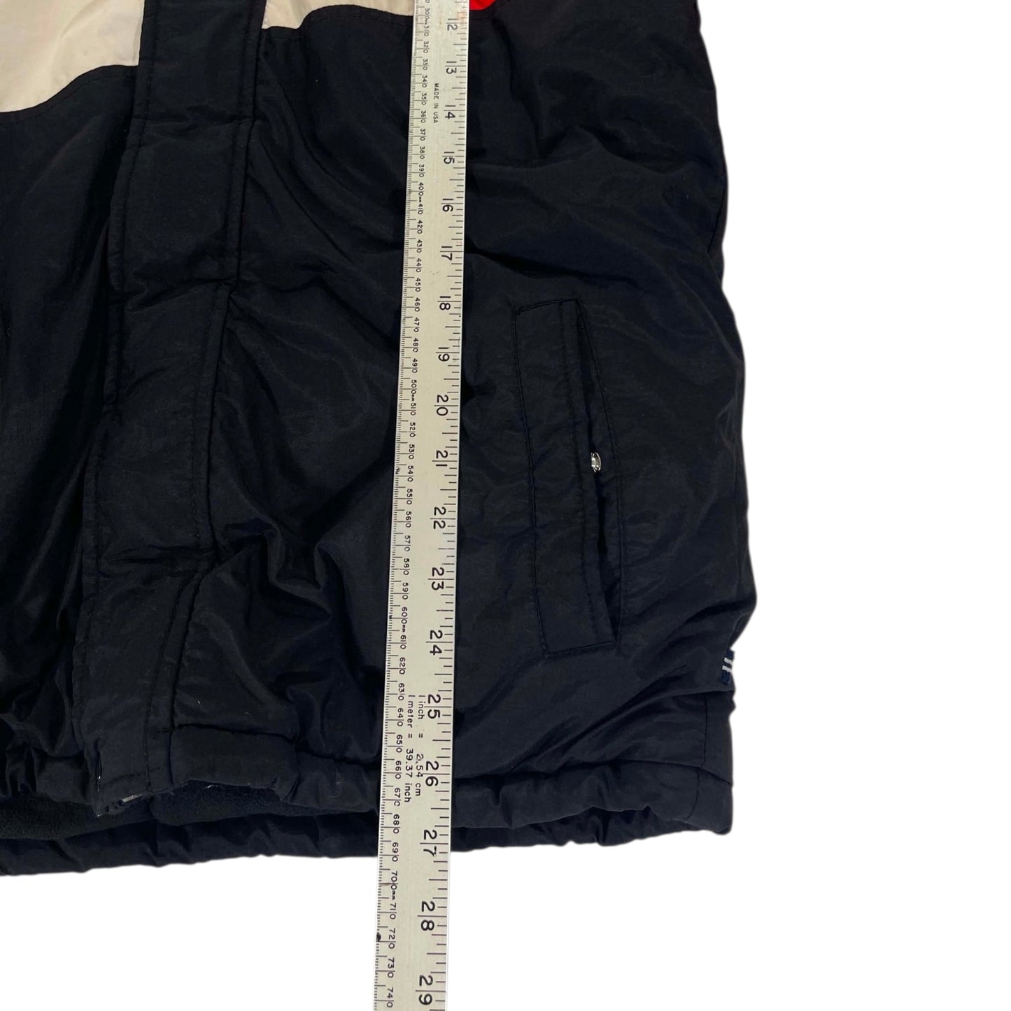 VINTAGE PUFFER NAUTICA BLACK AND RED JACKET (S)