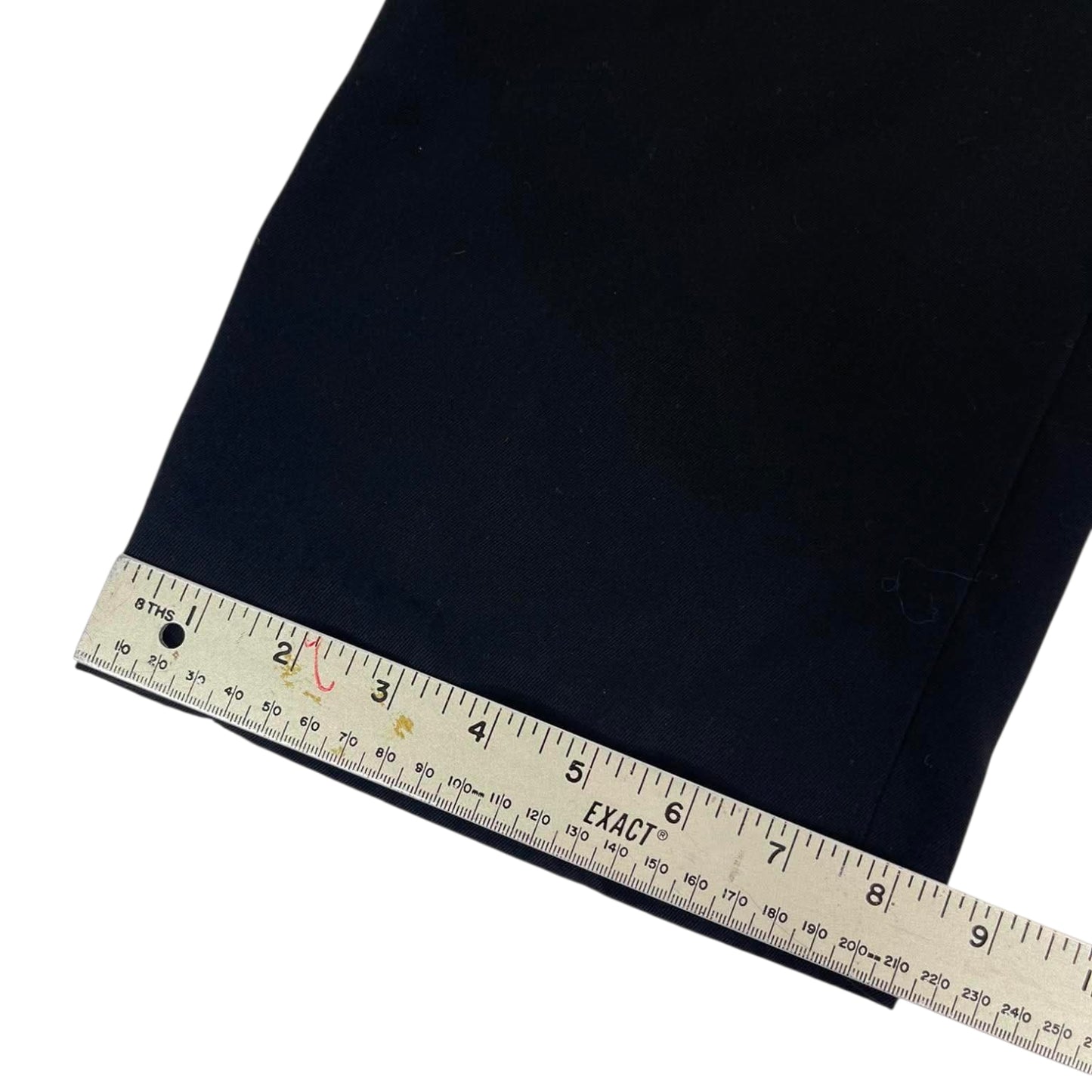 CHISEL BLACK WIDE LEG TROUSERS (30)